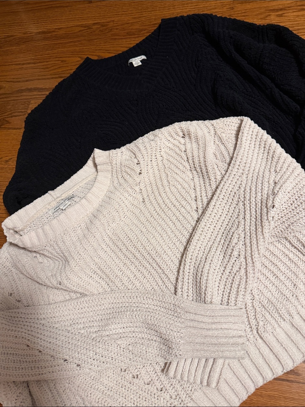 American eagle crop open knit sweaters - bundle of 2 - size Small